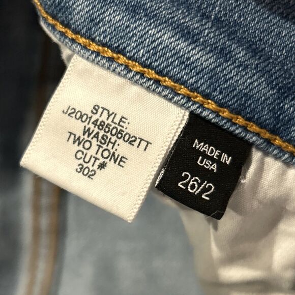 Veronica Beard Jeans Womens 26 2 Skinny Two Tone Kate Stretch High Rise USA - Picture 4 of 10